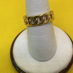 Stainless Steel Gold Filled Ring Size 9 1/2