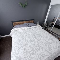 Almost New Bed Frame + Mattress – Guest Room Set