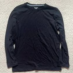 Old Navy classic navy blue crew Neck long sleeve t tee shirt top Youth Kids size Xl extra Large  14