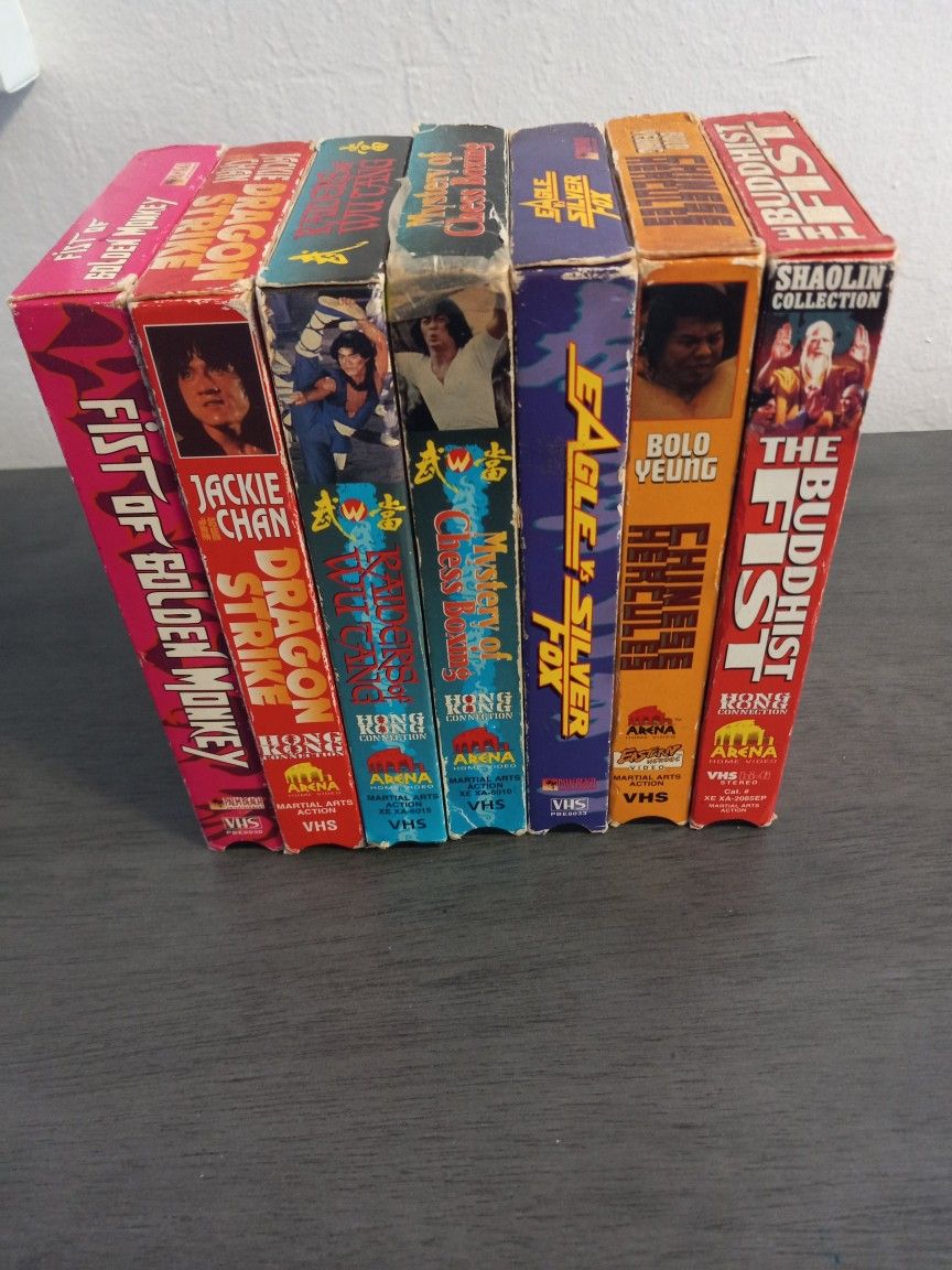 7 Classic Martial Arts Vhs Lot Wu-tang Collection/Shaolin Collection 