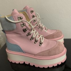 Cute Pastel Combat Boots Platform Pink Halloween