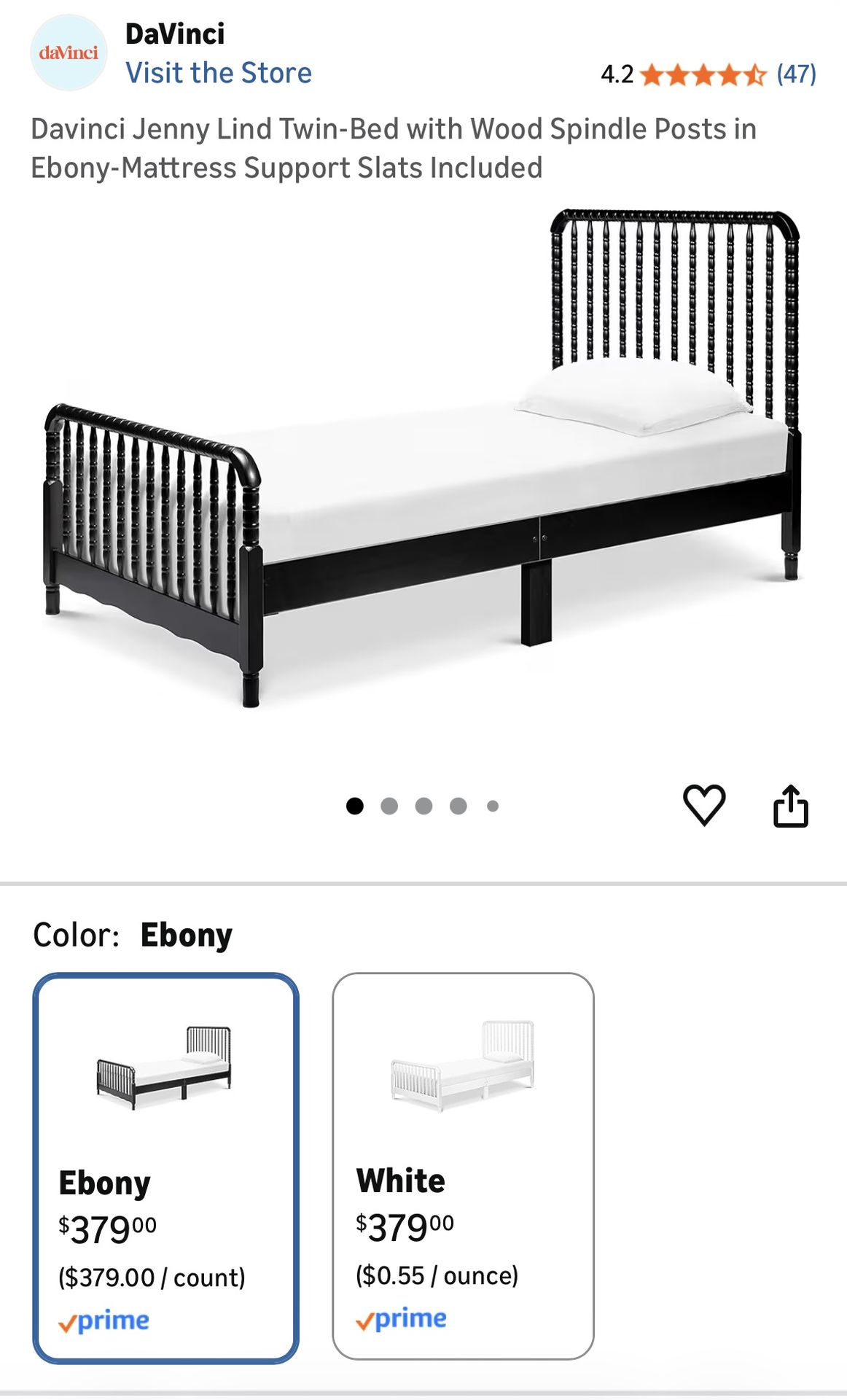 JENNY LIND TWIN BED OBO