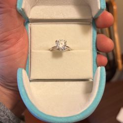 3CT VVS1 Certified Moissanite Sterling Silver Ring VVS1 GRA Certified Ring On Silver Adjustable 