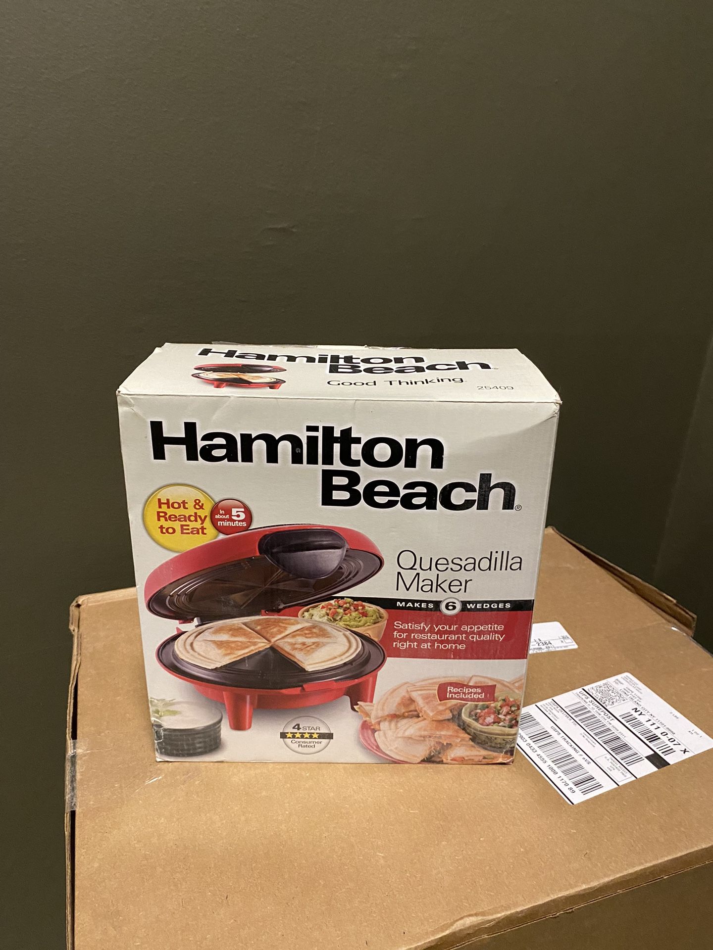 Hamilton Beach, Kitchen, Hamilton Beach Quesadilla Maker New In Box