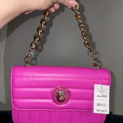 ALDO Bergamos Bright Pink Quilted Crossbody Bag New W/ Tags