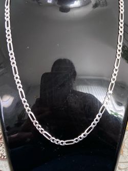 Men's Silver 925 Figaro Chain Necklace