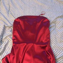 Small Strapless Satin Dress