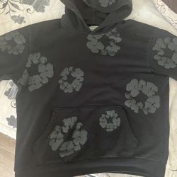 Denim Tears Mono Wreath Hoodie Black 