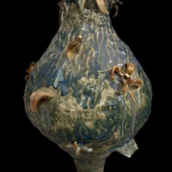 Rare signed and Dated  pottery vase Very Large 22x13