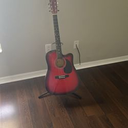 Red Acoustic Guitar