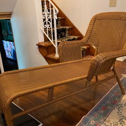 Hampton bay wicker chaise lounge best sale