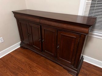 Haverty's Classic Cherry Sideboard-64"W x 18"D x 38"H
