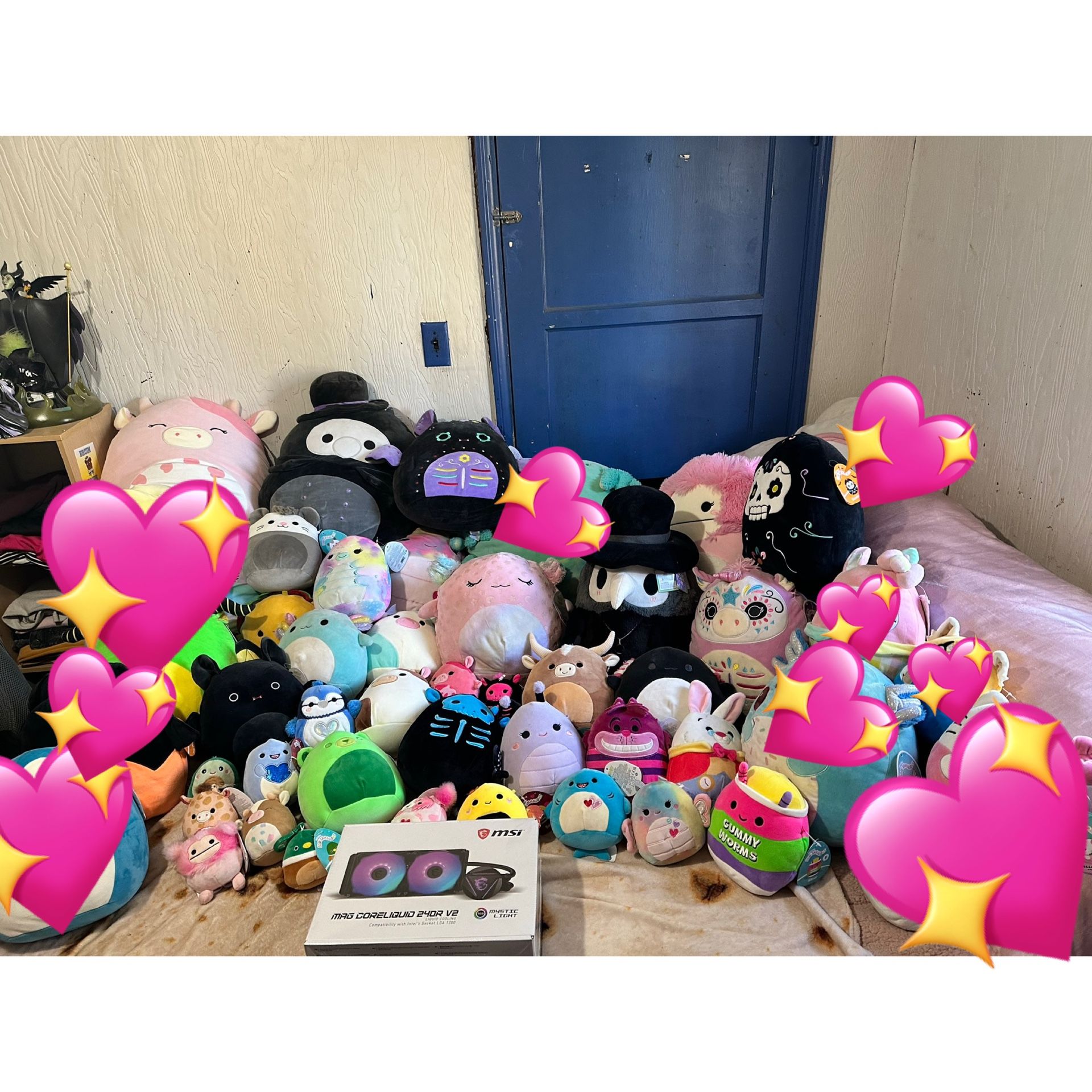 (WILLING TO TRADE FOR PC) Squishmallow collection + CPU COOLER