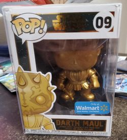 Star Wars Darth Maul Target Exclusive Gold Metallic Gold Print Funko Pop