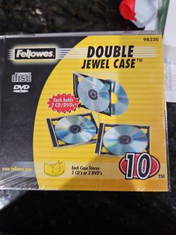 Fellowes Double Jewel Cases 10-Pack