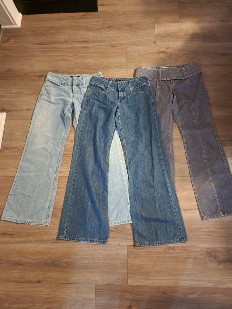 3 Pairs Vintage LONDON JEAN Bell Bottom Jeans/Pants And Cordeluroys