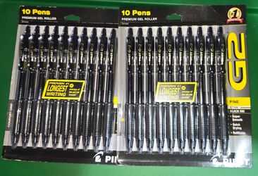 Pilot G2 Premium Gel Pens Black 10-Pack 0.7mm – NEW