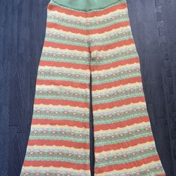 Misha&Puff kids multicolored knit flared pants