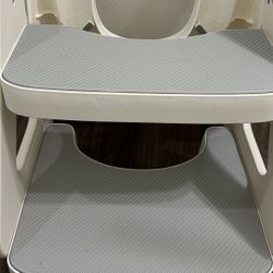 Step Stool Ladder, Toddler Toilet Seat with Anti-Slip Pads, Comfortab