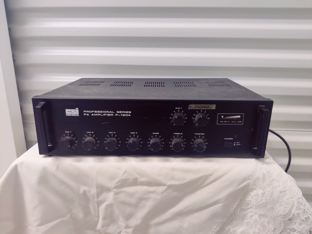 CSI P-120A Professional Series PA Amplifier For Church etc - Working
