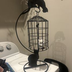 Vintage Metal Birdcage With Cats 22” Tall