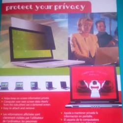 15.6" LAPTOP PRIVACY SCREEN FILTER/PRIVACY SHIELD AND ANTI-GLARE PROTECTOR 