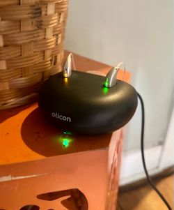 Oticon Hearing Aids with Charging Dock