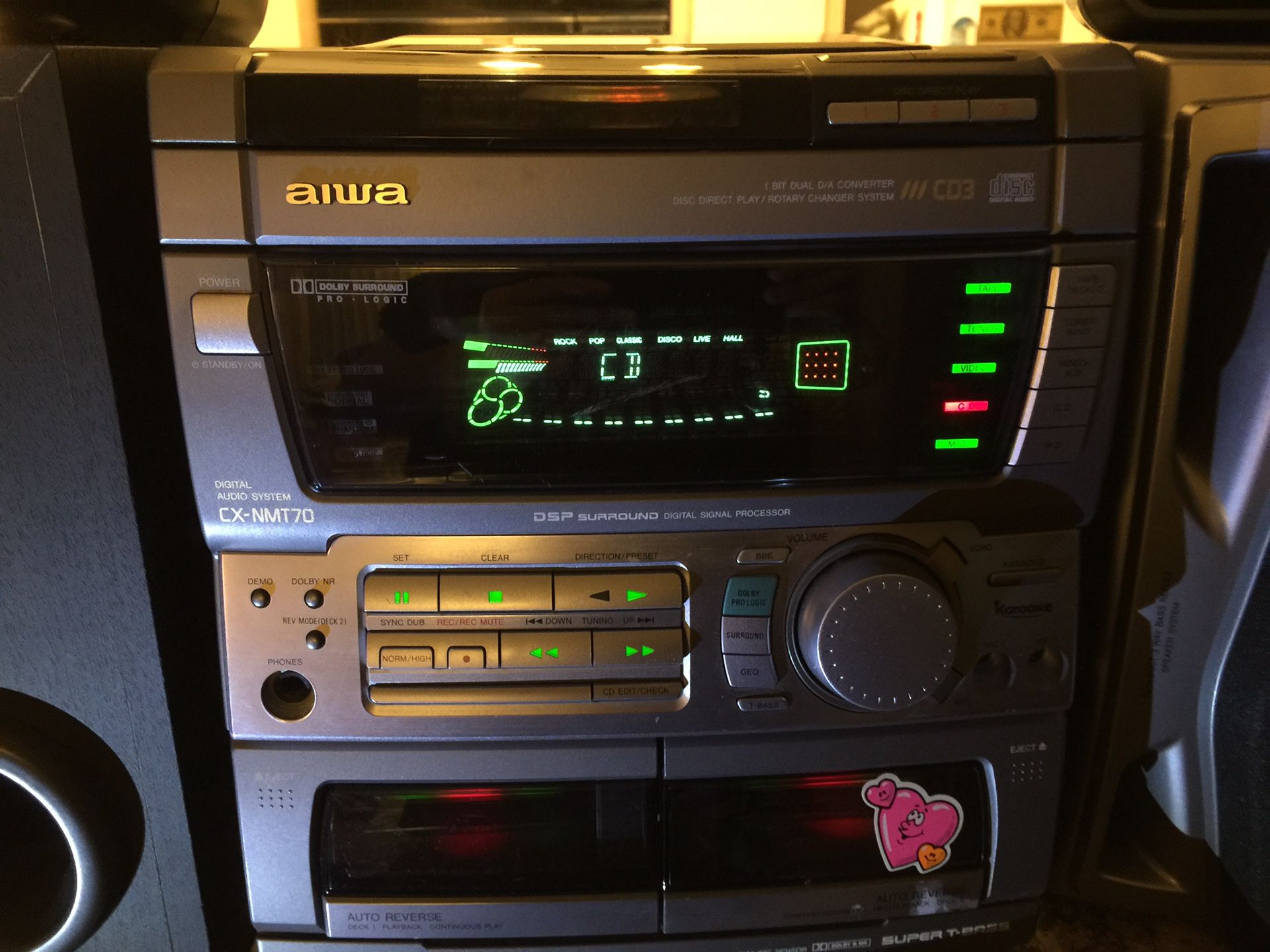 AIWA DIGITAL AUDIO SYSTEM CXNMT-70 5 Speakers and SUB-BUFFER!!! VERY RARE!!!