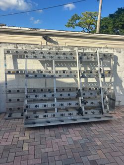 Transport racks heavy duty aluminum glass