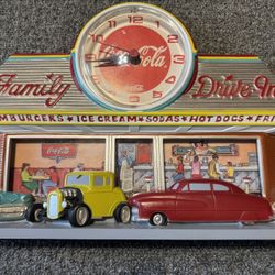 1988 Coca-Cola Family Drive-In Wall Clock Vintage