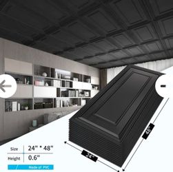 Art3d drop ceiling tiles all black