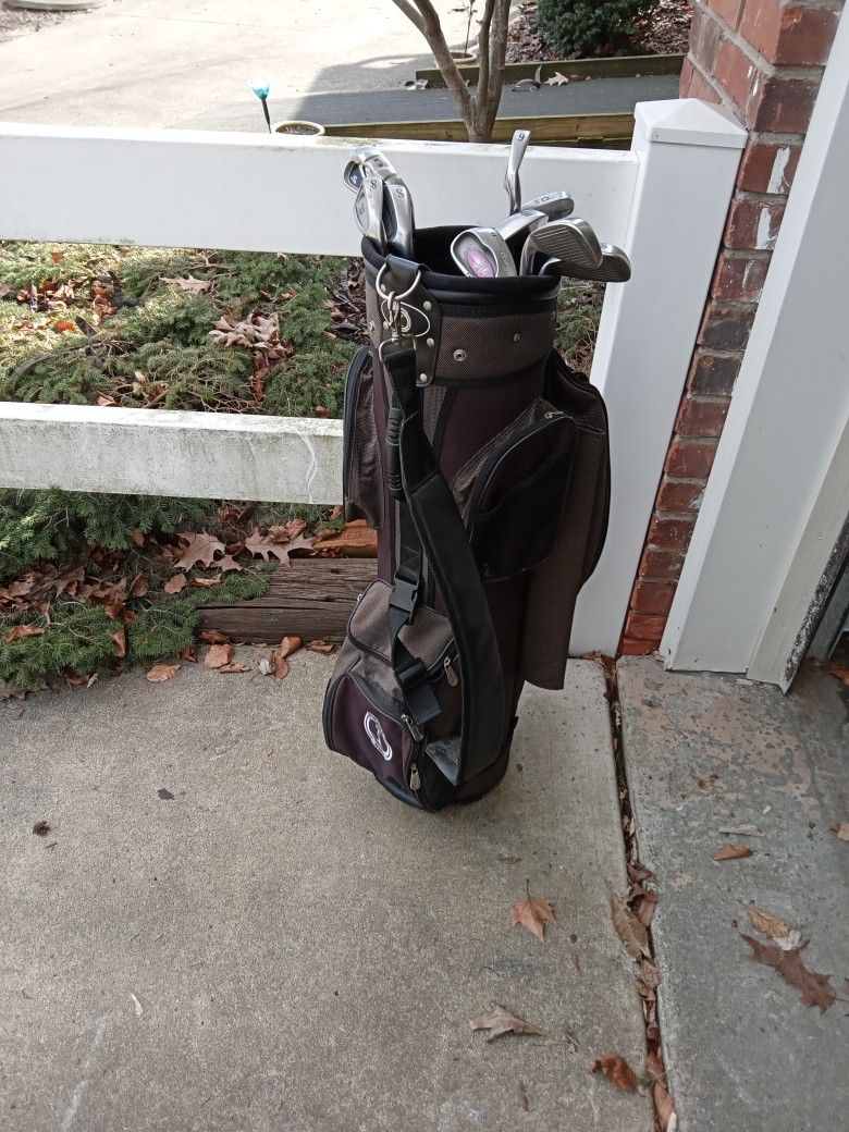 Player's Only Golf Bag With Golf Clubs 