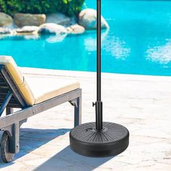 27 lbs. Heavy-Duty Patio Umbrella Base in Black