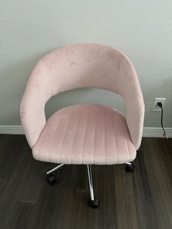 Modern Pink 24" Curved Back Office Desk Chair