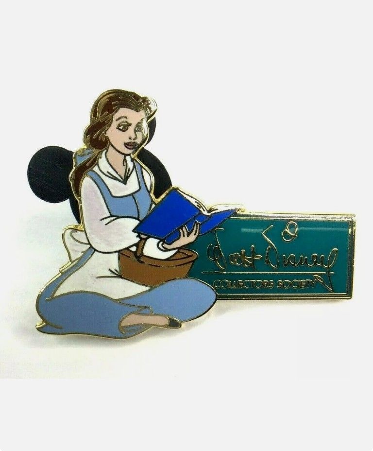 Walt Disney Collector's Society 2005 Belle Reading Book Member Exclusive Pin