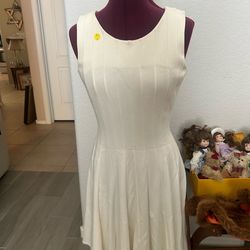 Calvin Klein White Sleeveless Dress - size 6