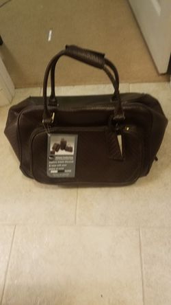 High Quaity 21" Milano Leather, Roller Duffel Bag