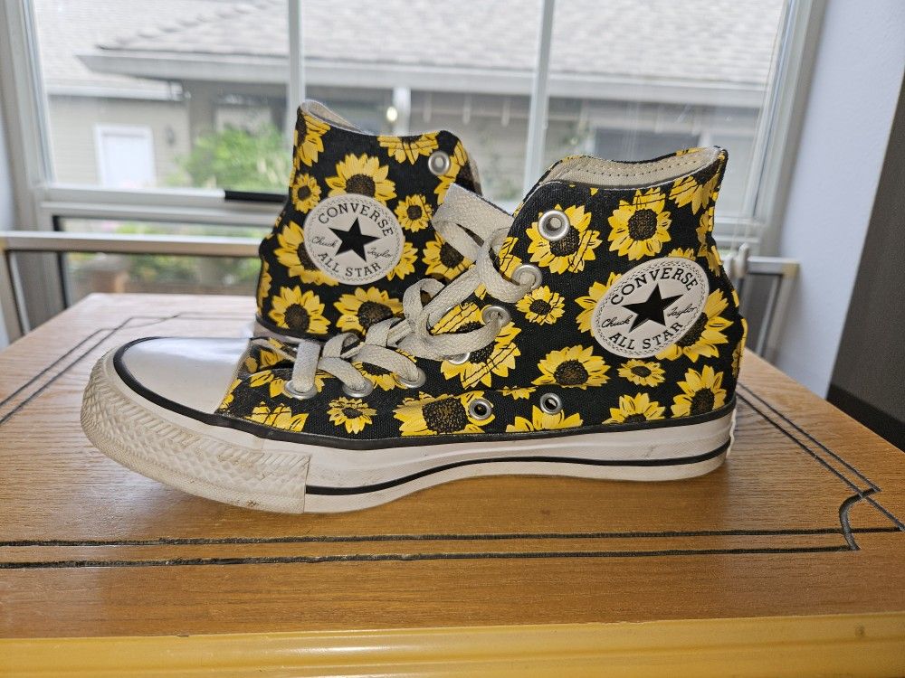 Sunflower Converse Shoes