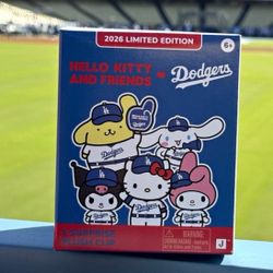 Cinnamoroll Hello Kitty and Friends Limited Edition Surprise Plush Clip LA Dodgers 2026