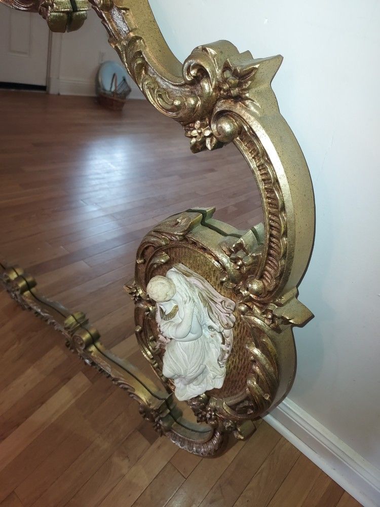 vintage french italian rococo louis xv style gold mirror