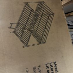 DHP Fulton Small Space Bunk Bed, Twin over Twin, Black