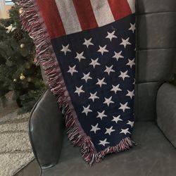 ✨🥗✨✨VINTAGE American National Flag Woven Throw 