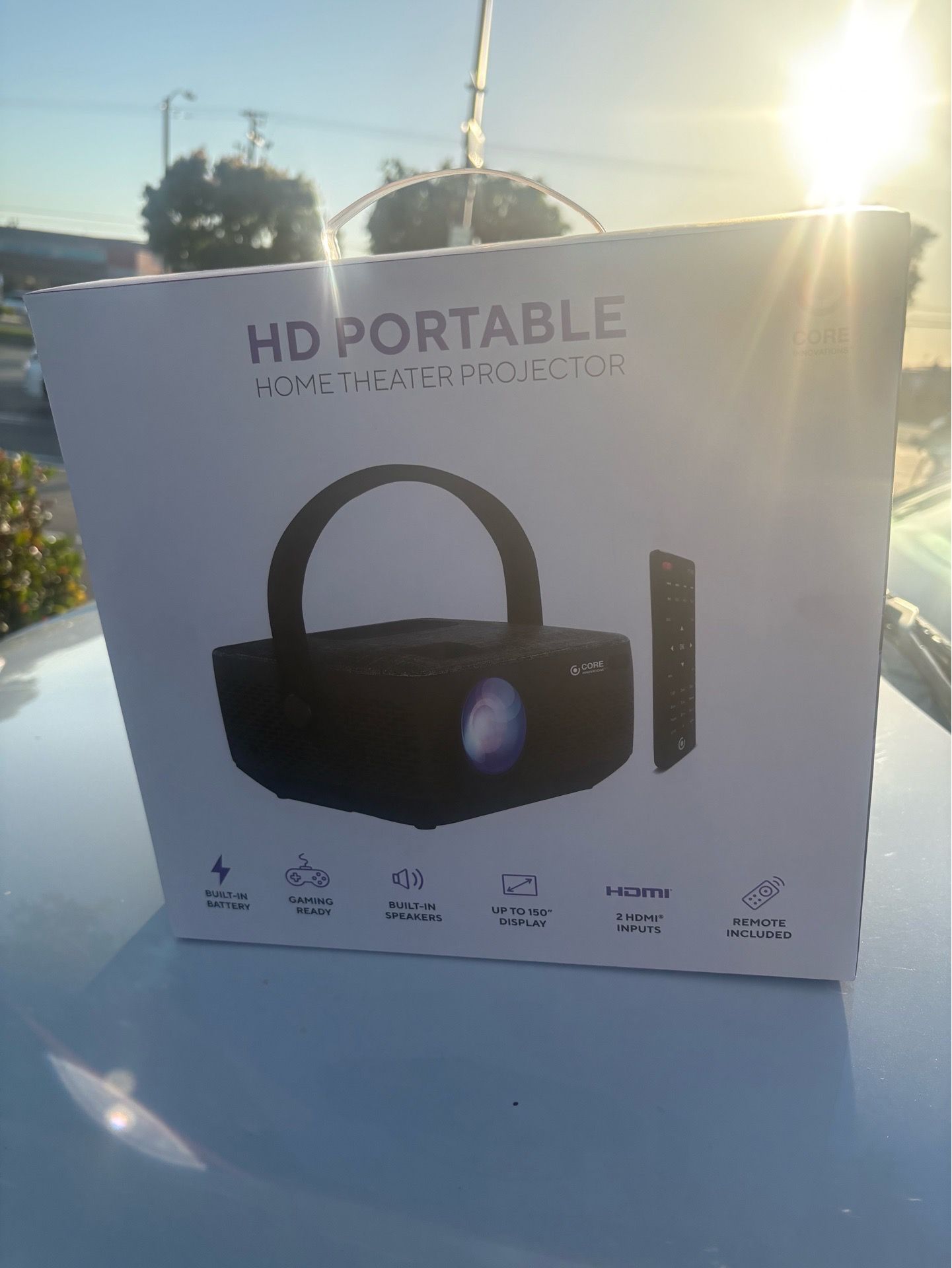 HD Portable LCD Home Theater Projector with Rechargeable Battery