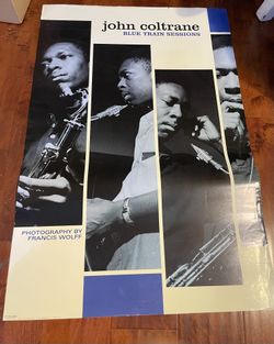Vintage John Coltrane Blue Train Sessions Poster Francis Wolff Pyramid 24x36