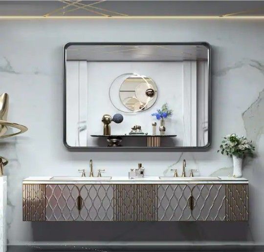 Vertical Or Horizontal 48x36 Mirror- Silver
