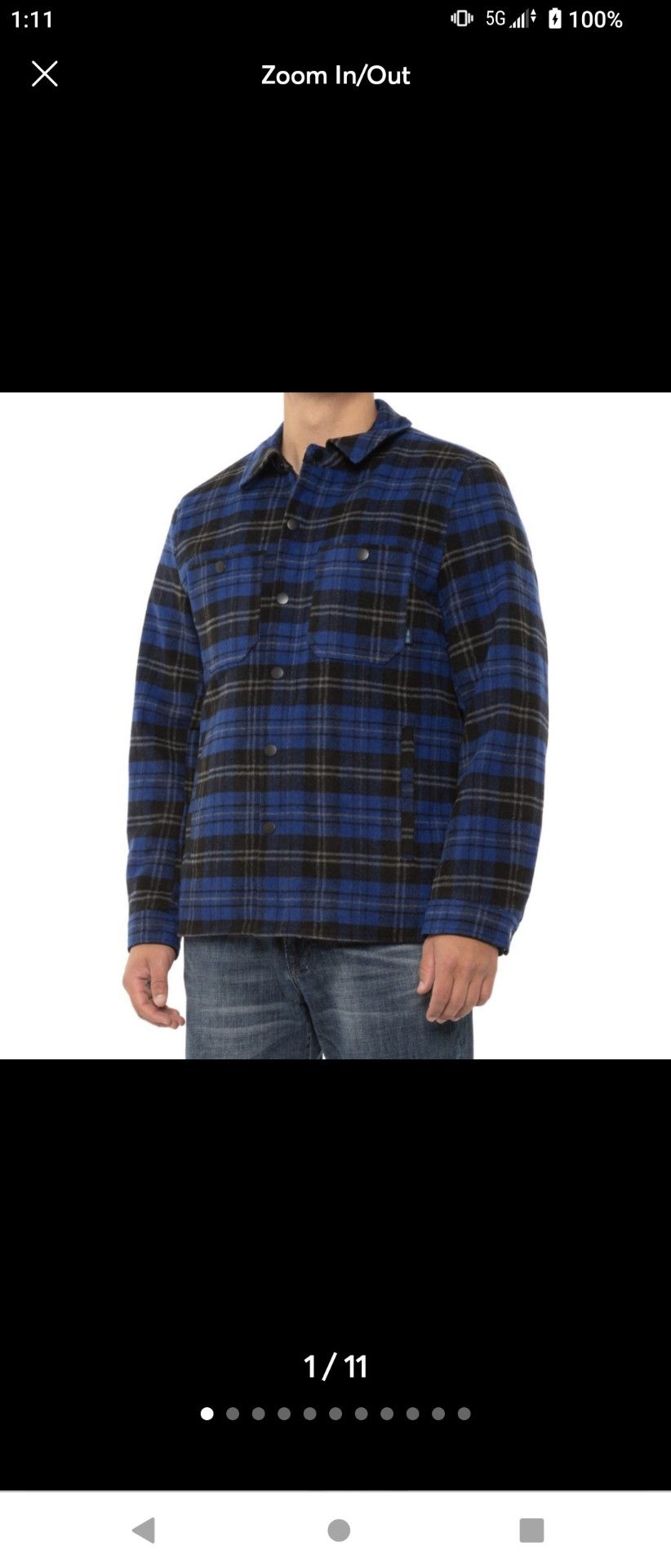 Bass Outdoor Mission Field Jacket - Insulated Size M Blue