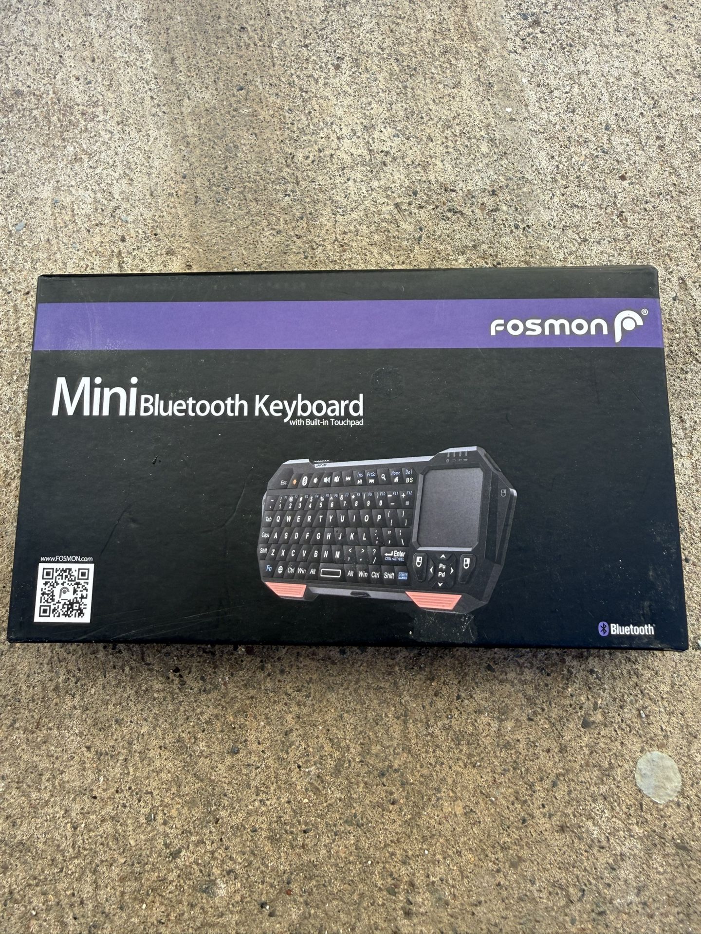 Fosmon Mini Bluetooth Keyboard Wireless Portable with Touchpad