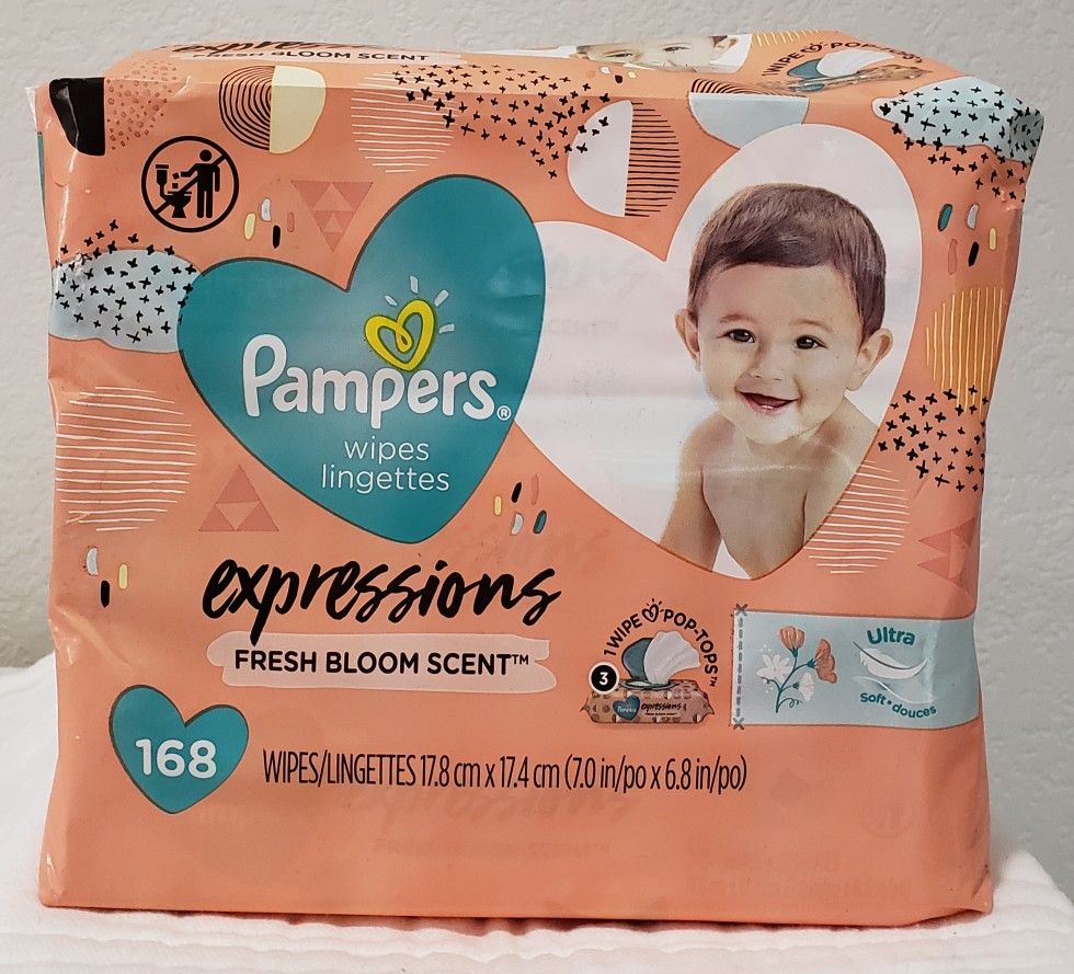 PAMPERS expressions Baby Wipes - 168 count
