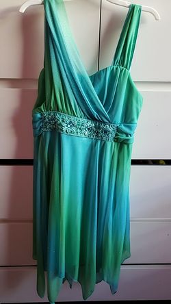Girls Green and Blue Sparkly Dress!