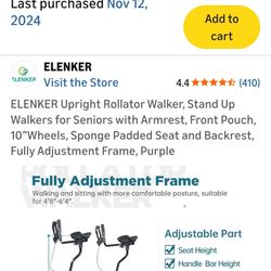 Brand New Elenker Upright Walker